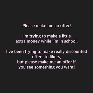 Make an offer!!! I will negotiate!!